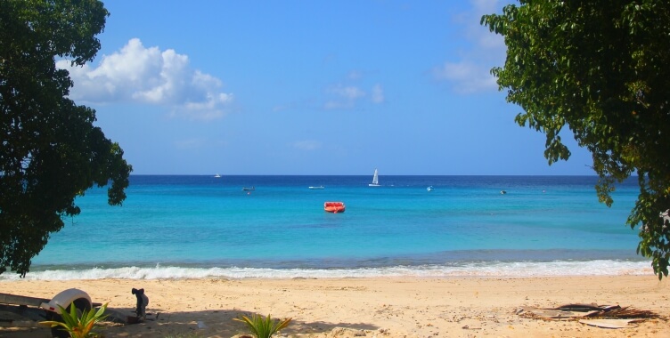 Beach at Mahogany Bay, Barbados