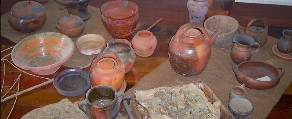 Pottery on display at Springvale Eco-Heritage Museum